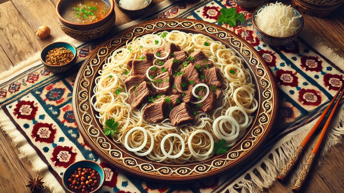 Beshbarmak - The national dish of Kyrgyzstan