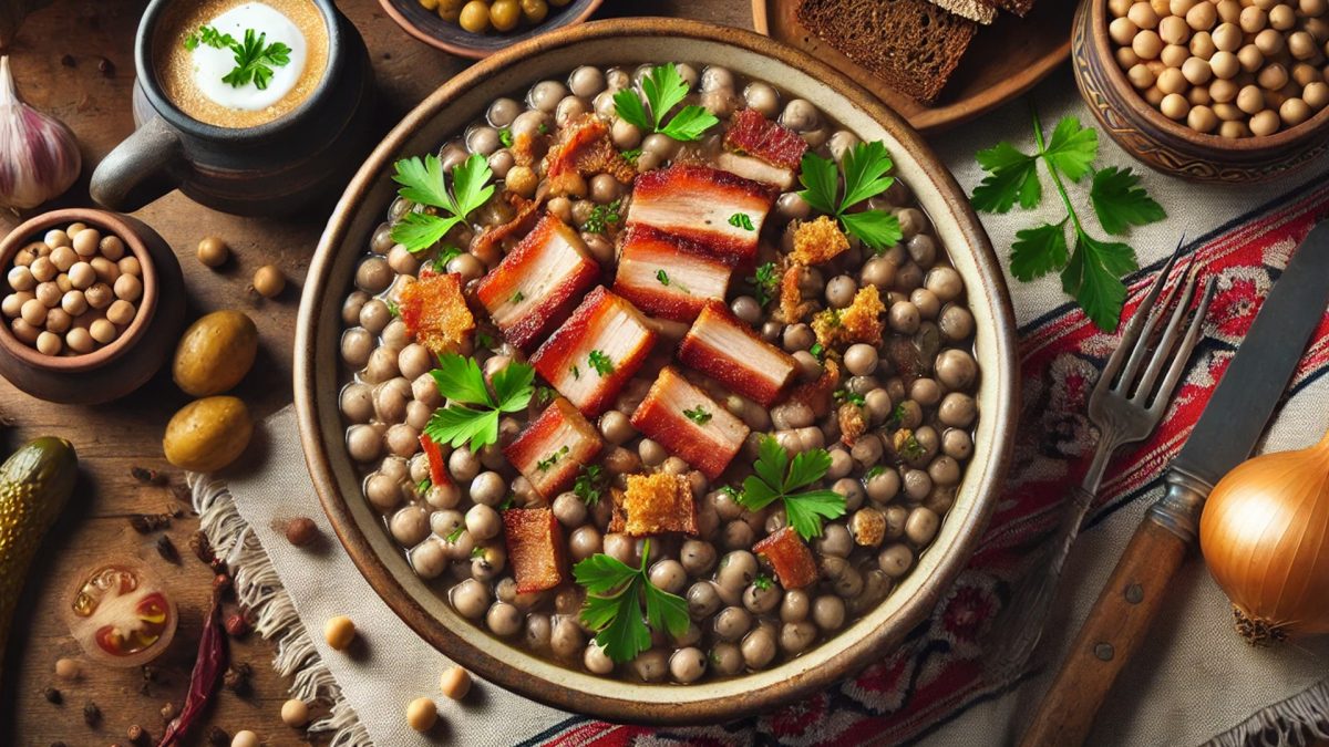 Grey Peas & Speck (Pelēkie Zirņi ar Speķi) - The national dish of Latvia