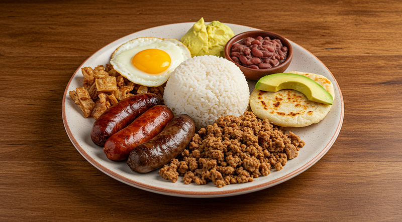 Bandeja Paisa - The national dish of Colombia